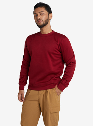 Essential Sweatshirt in Red WIne