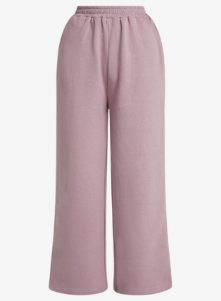 Mauve Wide Leg High-Waist Joggers