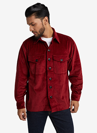 Premium Burgundy Corduroy Jacket