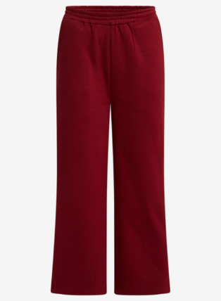 Red Wine Wide Leg High-Waist Joggers