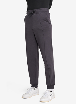 Smart Pleated Joggers - Charcoal Grey