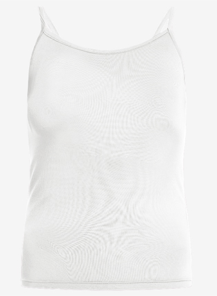 Ultra-Stretch Strappy White Sleeveless Top
