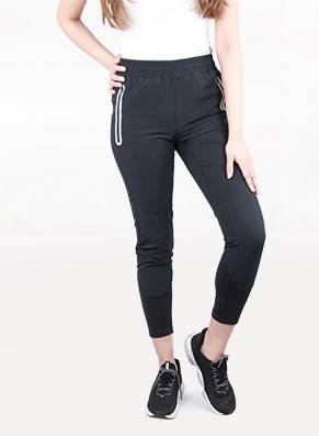 Vansydical Sportswear Black Joggers with Reflective Zip Pocket