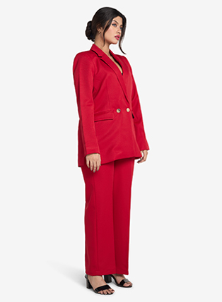 Premium Scarlet Red Tailored Trousers