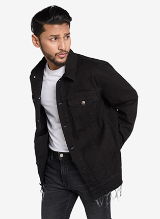 Twills Raven Black Denim Jacket 