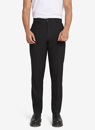 Straight Fit Formal Trouser in Black