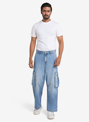 Twills Urban Swagger Denim Cargo – Light Blue