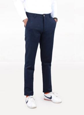 Slim-Fit Navy Chino Trousers