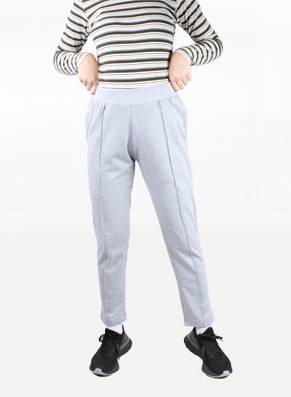 Light Grey Pleated Joggers