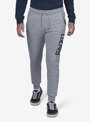 Enzo Classic Loose Fit Joggers in Grey
