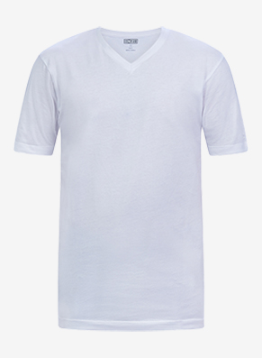Enzo V neck T-Shirt - White