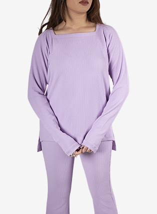 Lavender Ribbed Top