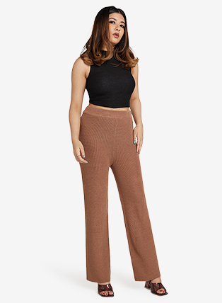 Premium Woolen Trouser in Brown Sugar