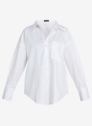 White Poplin Shirt W/ Pockets