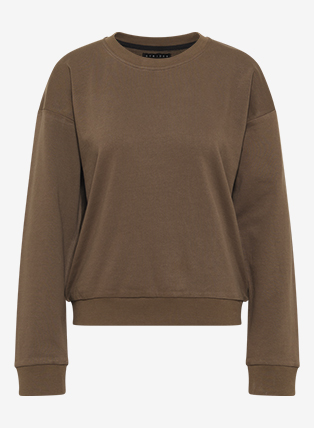 Drop Shoulder Co-ord Set in Coffee brown  - Sweatshirt