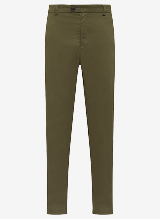 Slim-Stretch Chino Pants in Military Green