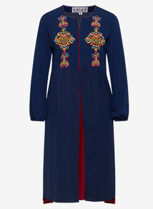 Haiku Wild Blue Kurti