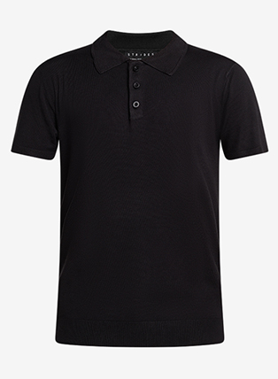Signature Premium Knit Polo - Noir
