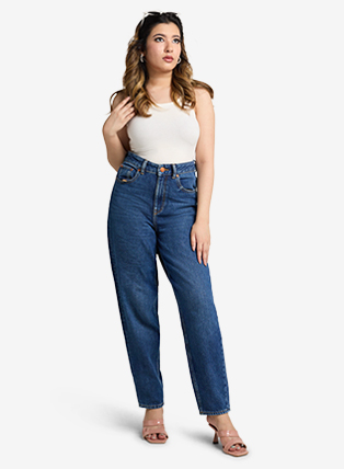 TWILLS Kylie Mom Indigo Blue Jeans