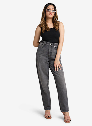 TWILLS Kylie Mom Grey Jeans